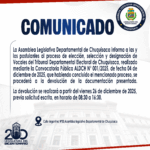 COMUNICADO: DEVOLUCION DE DOCUMENTACION DE LOS POSTULANTES A VOCALES DEL TRIBUNAL ELECTORAL DEPARTAMENTAL DE CHUQUISACA